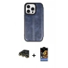 MARSİLYAN™- iPhone 14 Pro Max Kılıf Zirve Yansıma Serisi - Siyah Buffer Hayalet Cam Ekran Koruyucu + Raze Metal Kamera Lens - GD