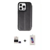MARSİLYAN™- iPhone 14 Pro Max Kılıf Zirve Yansıma Serisi - Siyah Joko 5D Cam + Bilvis Titan Kamera Lens - DNMR