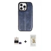 MARSİLYAN™- iPhone 14 Pro Max Kılıf Zirve Yansıma Serisi - Siyah Mat Seramik Nano Ekran Koruyucu + Bilvis Titan Kamera Lens - DNMR