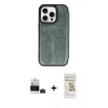 MARSİLYAN™- iPhone 14 Pro Max Kılıf Zirve Yansıma Serisi - Siyah Mat Seramik Nano Ekran Koruyucu + Bilvis Titan Kamera Lens - DNMR
