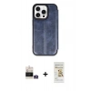 MARSİLYAN™- iPhone 14 Pro Max Kılıf Zirve Yansıma Serisi - Siyah Mat Seramik Nano Ekran Koruyucu + Bilvis Titan Kamera Lens - GS