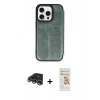 MARSİLYAN™- iPhone 14 Pro Max Kılıf Zirve Yansıma Serisi - Siyah Mat Seramik Nano Ekran Koruyucu + Raze Metal Kamera Lens - GS
