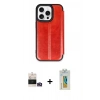 MARSİLYAN™- iPhone 14 Pro Max Kılıf Zirve Yansıma Serisi - Siyah Polymer Nano Ekran Koruyucu + Gold Bilvis Titan Kamera Lens