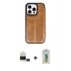 MARSİLYAN™- iPhone 14 Pro Max Kılıf Zirve Yansıma Serisi - Siyah Polymer Nano Ekran Koruyucu + Gold Bilvis Titan Kamera Lens