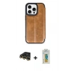 MARSİLYAN™- iPhone 14 Pro Max Kılıf Zirve Yansıma Serisi - Siyah Polymer Nano Ekran Koruyucu + Gold Raze Metal Kamera Lens