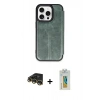 MARSİLYAN™- iPhone 14 Pro Max Kılıf Zirve Yansıma Serisi - Siyah Polymer Nano Ekran Koruyucu + Gold Raze Metal Kamera Lens