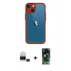 MARSİLYAN™- iPhone 15 Kılıf Ahenk Çizgi Serisi - Şeffaf 360 Full Body Arka Koruyucu + Bilvis Titan Kamera Lens - YL