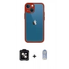 MARSİLYAN™- iPhone 15 Kılıf Ahenk Çizgi Serisi - Siyah Joko Magic 5D Cam + PVD Metal Kamera Lens - TU