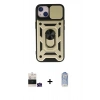 MARSİLYAN™- iPhone 15 Kılıf Ahenk Klasik - Siyah Joko Magic 5D Cam + Bilvis Titan Kamera Lens - YL
