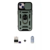 MARSİLYAN™- iPhone 15 Kılıf Ahenk Klasik - Siyah Joko Magic 5D Cam + Bilvis Titan Kamera Lens - PE
