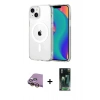 MARSİLYAN™- iPhone 15 Kılıf Ahenk Minimal Serisi - Şeffaf 360 Full Body Arka Koruyucu + Raze Metal Kamera Lens - SI
