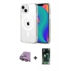 MARSİLYAN™- iPhone 15 Kılıf Ahenk Minimal Serisi - Siyah 360 Mat Full Body Arka Koruyucu + Raze Metal Kamera Lens - PE