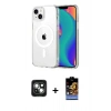 MARSİLYAN™- iPhone 15 Kılıf Ahenk Minimal Serisi - Siyah Buffer Hayalet Cam Ekran Koruyucu + PVD Metal Kamera Lens - YL