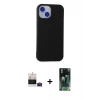 MARSİLYAN™- iPhone 15 Kılıf Ahenk Serisi - Şeffaf 360 Full Body Arka Koruyucu + Bilvis Titan Kamera Lens - PE