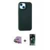 MARSİLYAN™- iPhone 15 Kılıf Ahenk Serisi - Şeffaf 360 Full Body Arka Koruyucu + Raze Metal Kamera Lens - PE