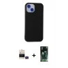 MARSİLYAN™- iPhone 15 Kılıf Ahenk Serisi - Şeffaf 360 Full Body Arka Koruyucu + Bilvis Titan Kamera Lens - YL