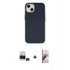 MARSİLYAN™- iPhone 15 Kılıf Ahenk Serisi - Siyah Bilvis 3D Mat Cam Ekran Koruyucu + Bilvis Titan Kamera Lens - YL