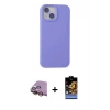 MARSİLYAN™- iPhone 15 Kılıf Ahenk Serisi - Siyah Buffer Hayalet Cam Ekran Koruyucu + Raze Metal Kamera Lens - SI