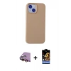 MARSİLYAN™- iPhone 15 Kılıf Ahenk Serisi - Siyah Buffer Hayalet Cam Ekran Koruyucu + Raze Metal Kamera Lens - SI