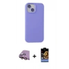MARSİLYAN™- iPhone 15 Kılıf Ahenk Serisi - Siyah Buffer Hayalet Cam Ekran Koruyucu + Raze Metal Kamera Lens - PE