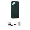 MARSİLYAN™- iPhone 15 Kılıf Ahenk Serisi - Siyah Joko Magic 5D Cam + Bilvis Titan Kamera Lens - SH