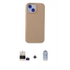 MARSİLYAN™- iPhone 15 Kılıf Ahenk Serisi - Siyah Joko Magic 5D Cam + Bilvis Titan Kamera Lens - SH