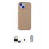 MARSİLYAN™- iPhone 15 Kılıf Ahenk Serisi - Siyah Joko Magic 5D Cam + Bilvis Titan Kamera Lens - YL