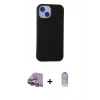 MARSİLYAN™- iPhone 15 Kılıf Ahenk Serisi - Siyah Joko Magic 5D Cam + Raze Metal Kamera Lens - PE