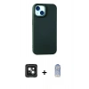 MARSİLYAN™- iPhone 15 Kılıf Ahenk Serisi - Siyah Joko Magic 5D Cam + PVD Metal Kamera Lens - YL