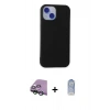 MARSİLYAN™- iPhone 15 Kılıf Ahenk Serisi - Siyah Joko Magic 5D Cam + Raze Metal Kamera Lens - YL