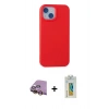 MARSİLYAN™- iPhone 15 Kılıf Ahenk Serisi - Siyah Polymer Nano Ekran Koruyucu + Raze Metal Kamera Lens - SI
