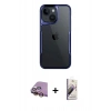 MARSİLYAN™- iPhone 15 Kılıf Akış Çizgi Koleksiyonu - Siyah Bilvis 3D Mat Cam Ekran Koruyucu + Raze Metal Kamera Lens - SI