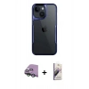 MARSİLYAN™- iPhone 15 Kılıf Akış Çizgi Koleksiyonu - Siyah Bilvis 3D Mat Cam Ekran Koruyucu + Raze Metal Kamera Lens - YL