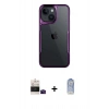 MARSİLYAN™- iPhone 15 Kılıf Akış Çizgi Koleksiyonu - Siyah Joko Magic 5D Cam + Bilvis Titan Kamera Lens - SH
