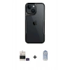 MARSİLYAN™- iPhone 15 Kılıf Akış Çizgi Koleksiyonu - Siyah Joko Magic 5D Cam + Bilvis Titan Kamera Lens - YL