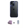 MARSİLYAN™- iPhone 15 Kılıf Akış Çizgi Koleksiyonu - Siyah Joko Magic 5D Cam + Raze Metal Kamera Lens - PE
