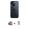 MARSİLYAN™- iPhone 15 Kılıf Akış Çizgi Koleksiyonu - Siyah Joko Magic 5D Cam + Raze Metal Kamera Lens - SI