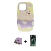 MARSİLYAN™- iPhone 15 Kılıf Akış Yansıma - Şeffaf 360 Full Body Arka Koruyucu + Raze Metal Kamera Lens - SI
