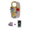 MARSİLYAN™- iPhone 15 Kılıf Akış Yansıma - Şeffaf 360 Full Body Arka Koruyucu + Raze Metal Kamera Lens - SI