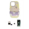 MARSİLYAN™- iPhone 15 Kılıf Akış Yansıma - Siyah 360 Mat Full Body Arka Koruyucu + Bilvis Titan Kamera Lens - YL
