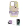MARSİLYAN™- iPhone 15 Kılıf Akış Yansıma - Siyah 360 Mat Full Body Arka Koruyucu + Raze Metal Kamera Lens - YL