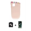 MARSİLYAN™- iPhone 15 Kılıf Akış Yansıma - Siyah 360 Mat Full Body Arka Koruyucu + PVD Metal Kamera Lens - TU