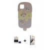 MARSİLYAN™- iPhone 15 Kılıf Akış Yansıma - Siyah Bilvis 3D Mat Cam Ekran Koruyucu + Bilvis Titan Kamera Lens - PE