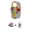 MARSİLYAN™- iPhone 15 Kılıf Akış Yansıma - Siyah Bilvis 3D Mat Cam Ekran Koruyucu + Raze Metal Kamera Lens - PE