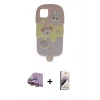 MARSİLYAN™- iPhone 15 Kılıf Akış Yansıma - Siyah Bilvis 3D Mat Cam Ekran Koruyucu + Raze Metal Kamera Lens - PE