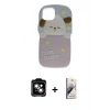 MARSİLYAN™- iPhone 15 Kılıf Akış Yansıma - Siyah Bilvis 3D Mat Cam Ekran Koruyucu + PVD Metal Kamera Lens - TU