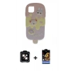 MARSİLYAN™- iPhone 15 Kılıf Akış Yansıma - Siyah Buffer Hayalet Cam Ekran Koruyucu + PVD Metal Kamera Lens - TU