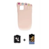 MARSİLYAN™- iPhone 15 Kılıf Akış Yansıma - Siyah Buffer Hayalet Cam Ekran Koruyucu + PVD Metal Kamera Lens - TU