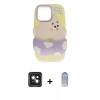 MARSİLYAN™- iPhone 15 Kılıf Akış Yansıma - Siyah Joko Magic 5D Cam + PVD Metal Kamera Lens - YL