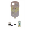 MARSİLYAN™- iPhone 15 Kılıf Akış Yansıma - Siyah Polymer Nano Ekran Koruyucu + Bilvis Titan Kamera Lens - PE